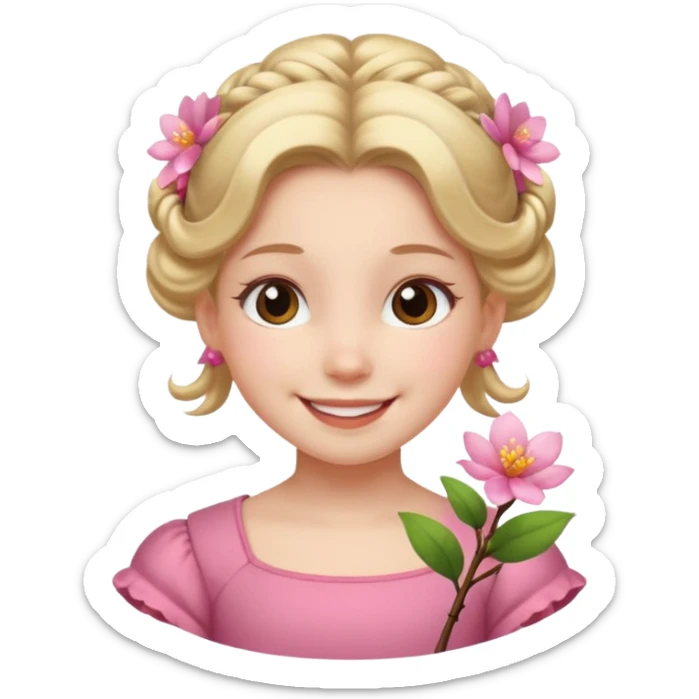 What a beautiful little girl is born and blossoms to be a beautiful lady you praise sticker