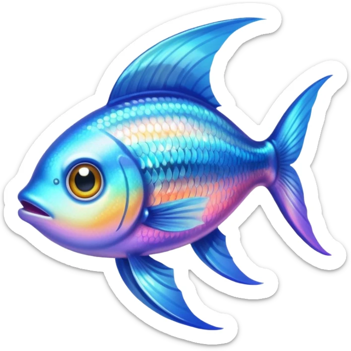 Adorable tetra fish with large sparkling eyes and long flowing fins. sticker