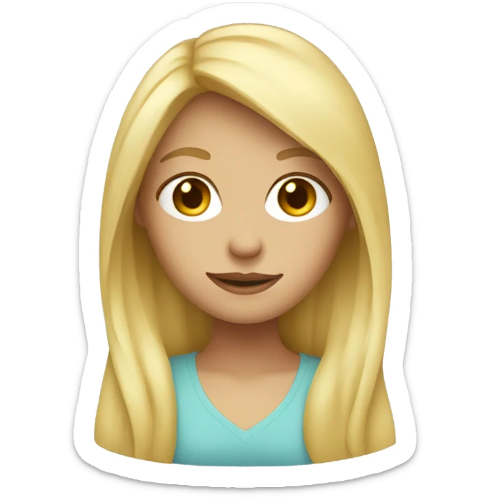 Blonde girl sticker