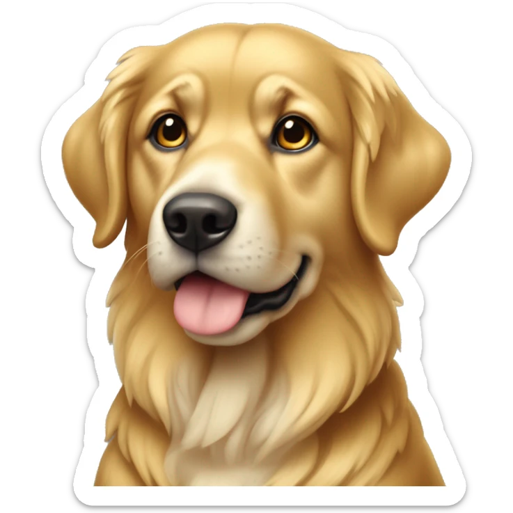 Güneş gözlüğü takan havalı golden köpek sticker