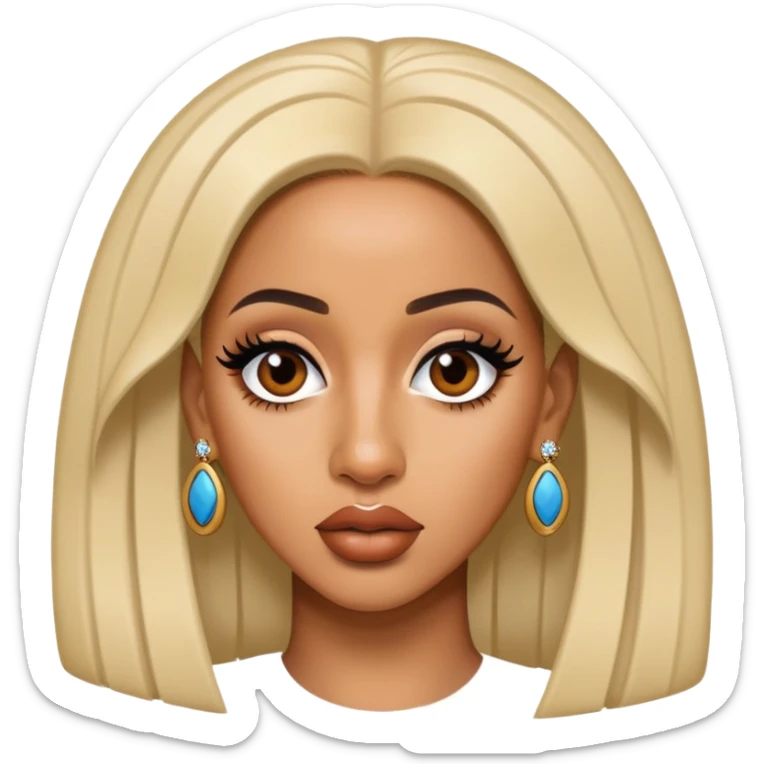 ultra realistic cardi b sticker