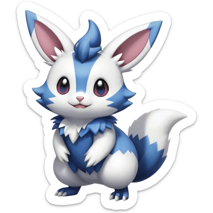 Shiny Furret-Minccino-Meowstic-Zangoose-Hybrid (Full body) sticker