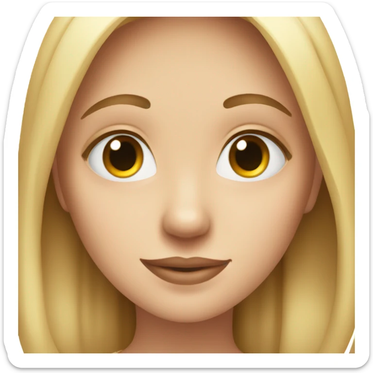 Loving emoji that has heart eyes and looks generous that is a white girl  sticker