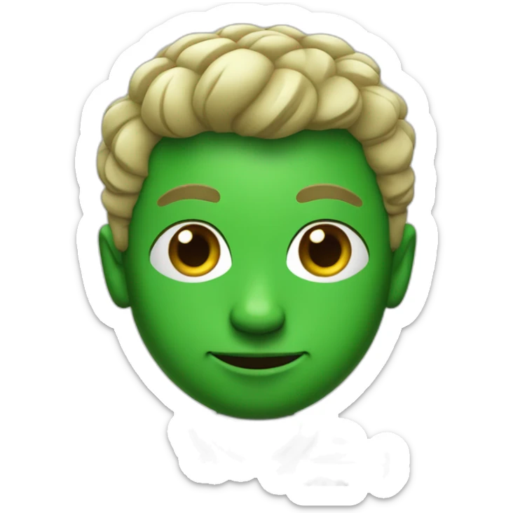 Little guy soccer mascot dressed in green with penacho and green lines under eyes sticker