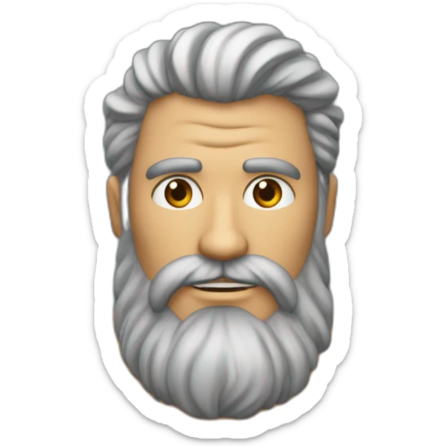 pelado con nariz chata pelo al costado barba recortada y anteojos sticker