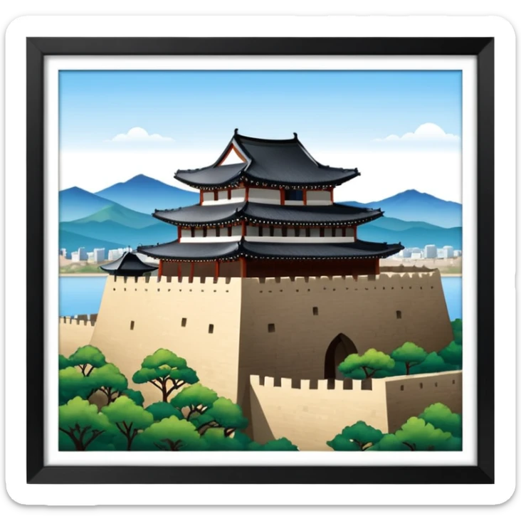 South Korea suwon Hwaseong Fortress Palace castle sticker