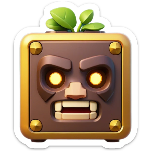 Clash of Clans aesthetic: Cinematic Playful Xbox Series X Console Portrait Emoji, rendered in a 3D vector-style similar to standard emojis with minimal shading and bold, simplified shapes. A compact, distinct form with signature details, softly glowing with a modern gaming energy charm. Simplified yet unmistakably iconic, highly detailed and consistent, glowing with a soft radiance and high shine. Stylized with a touch of next-gen innovation and a soft glowing outline, capturing the essence of a beloved gaming relic with a friendly, playful manner! sticker
