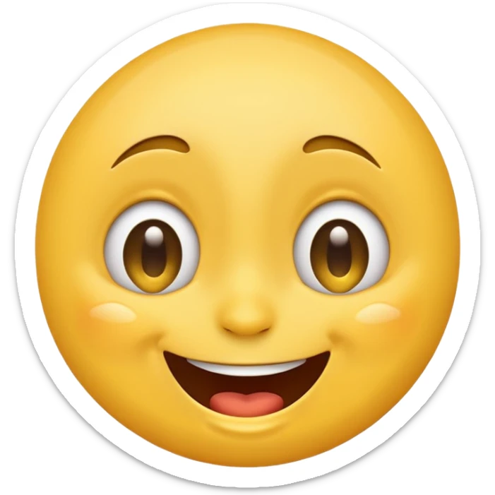 Emoji, laughing face with lots of tears of joy exactly from eyes, wide smile, big eyes sticker