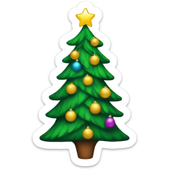 Christmas tree sticker