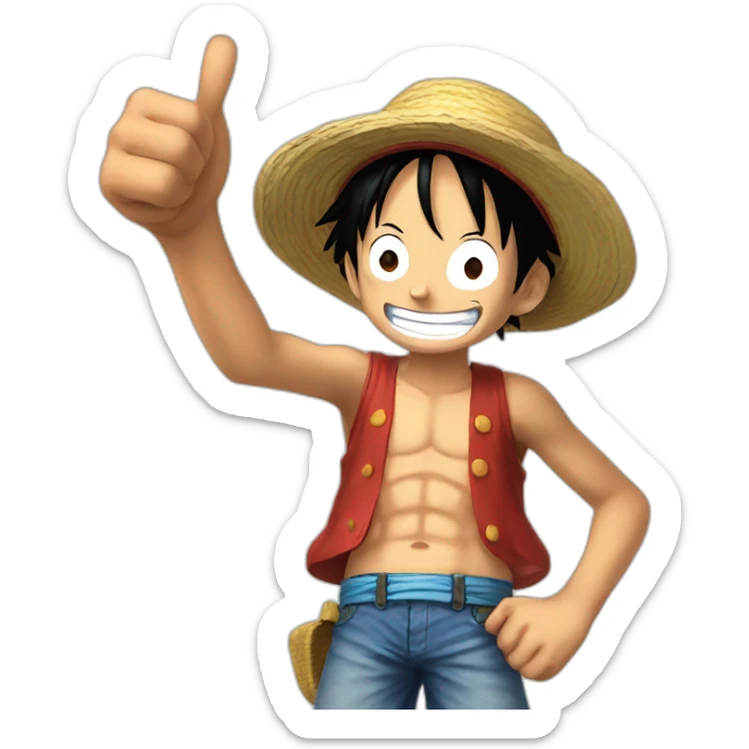 Luffy thumbs up sticker