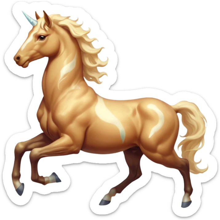 aesthetic brilliant divine lighting, oil paint  -  hieronymus bosch phantasmagoric mutated beautiful ethereal body of centaur sticker