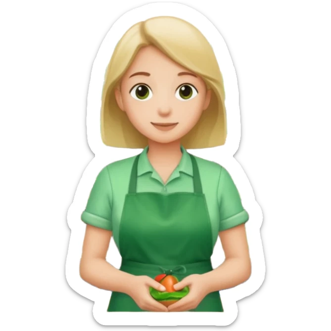 Eine Person die an der Supermarktkasse steht. Die Kasse ist gekennzeichnet als "Plauderkasse" und im grünen Design. sticker