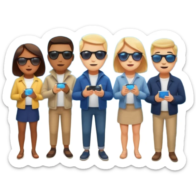 des gens qui sont dans un tunnel en verre et on voit des poissons et requins à travers les parois sticker