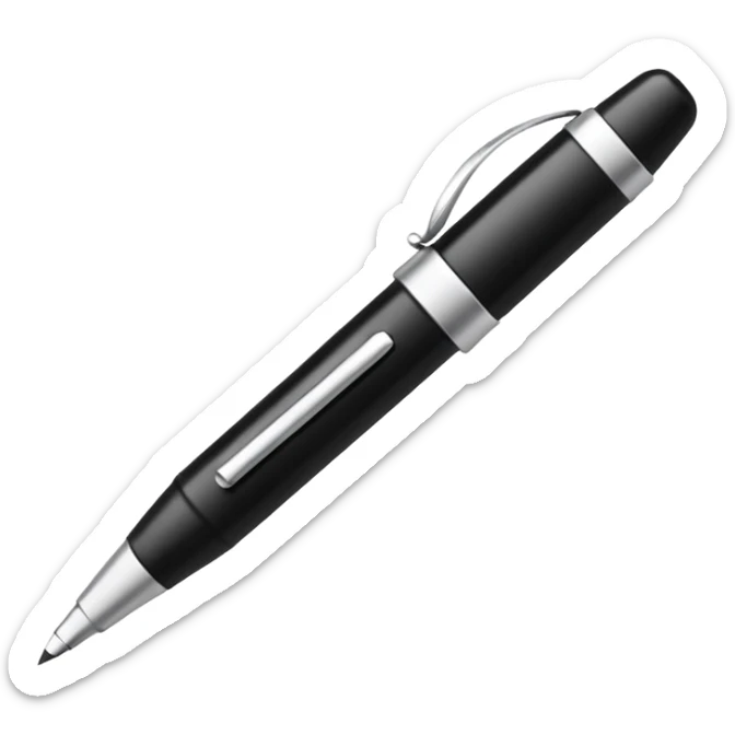 Emoji iOS d’une signature manuscrite : un petit gribouillage fluide au trait fin, style signature rapide au stylo. sticker