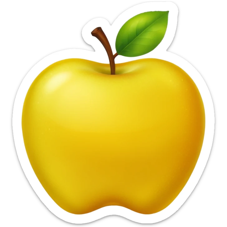 yellow  apple sticker
