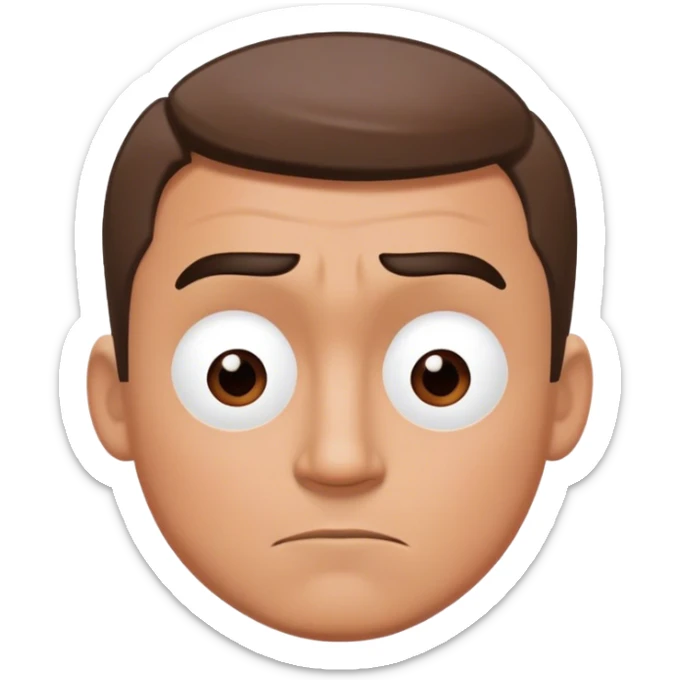 Realistic Mr incredible head with haircut but his nose covers his entire face sticker