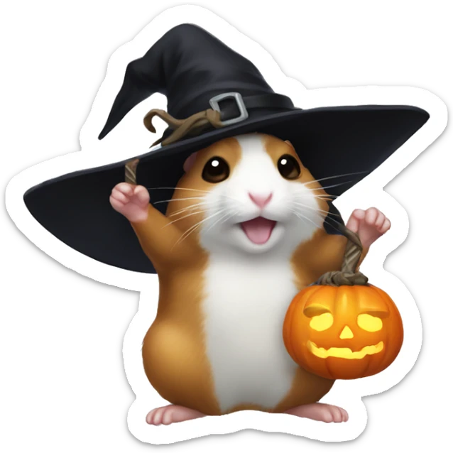 witch hamster sticker