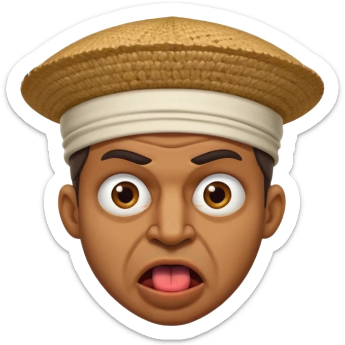 Un algérien enervé avec la fameuse mimique de la langue culturelle sticker