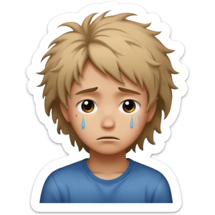 người ngồi buồn quay mặt vào góc tường sticker