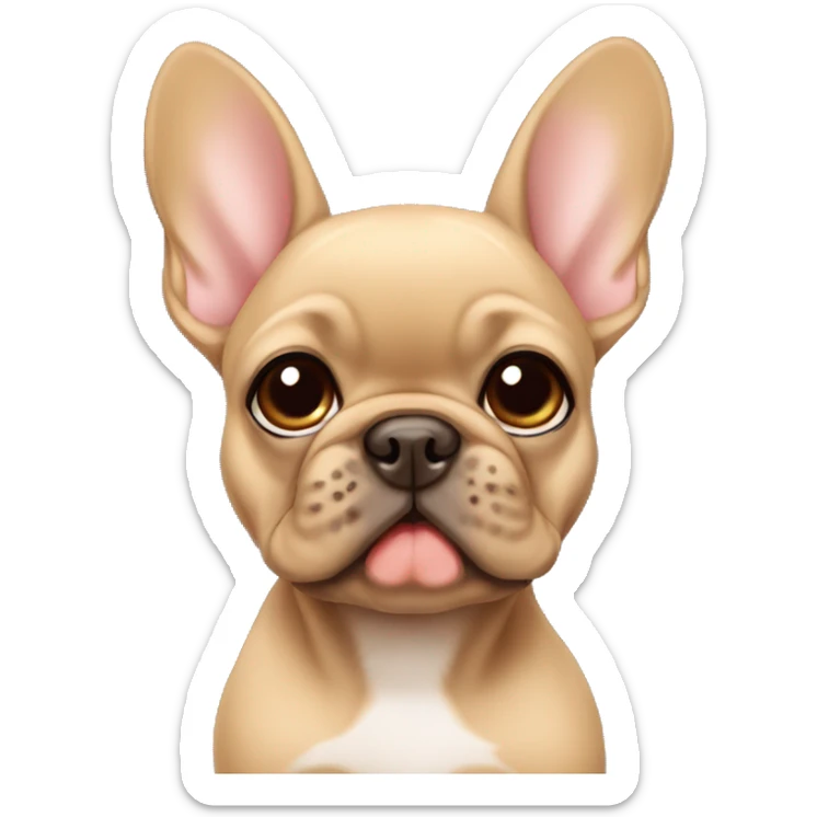 Fawn frenchie pup sticker