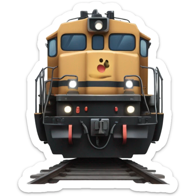 A electric locomotive (With little shiny black Kirby eyes) sticker