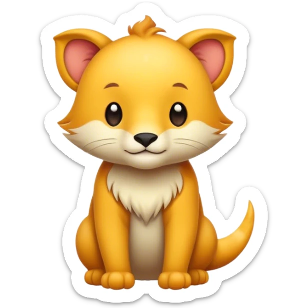 Handsome, gorgeous, beautiful, cute, adorable, animal-creature, full body sticker