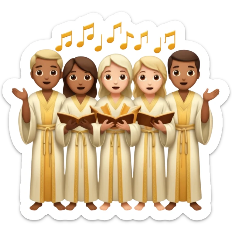 choir singing sticker