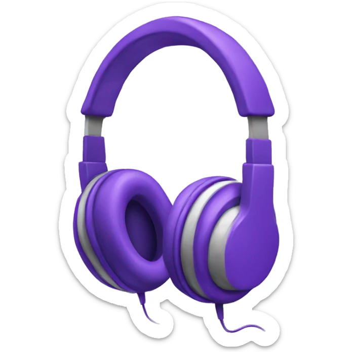 purple headphone sticker