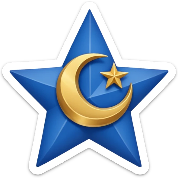 Türk Devletleri Teşkilatı (TDT) veya eski adıyla Türk Dili Konuşan Ülkeler İşbirliği Konseyi (Türk Konseyi) bayrağı ile emoji sticker