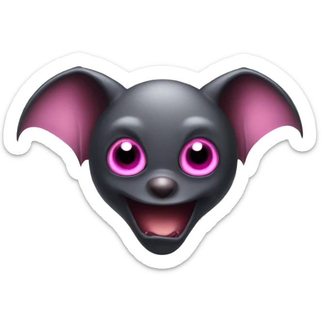 Bat with pink eyes  sticker