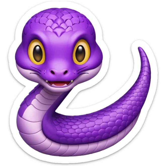  i want a animated emoji with the text "'Lil Viper sorry" for a little purple cute viper sticker