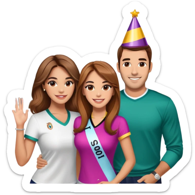 Lewis Howes and Yanet Garcia vs josh king Madrid JetSetFly and Tefi INTERNET CELEBRITY BATTLE NOVIO DE MEXICO sticker