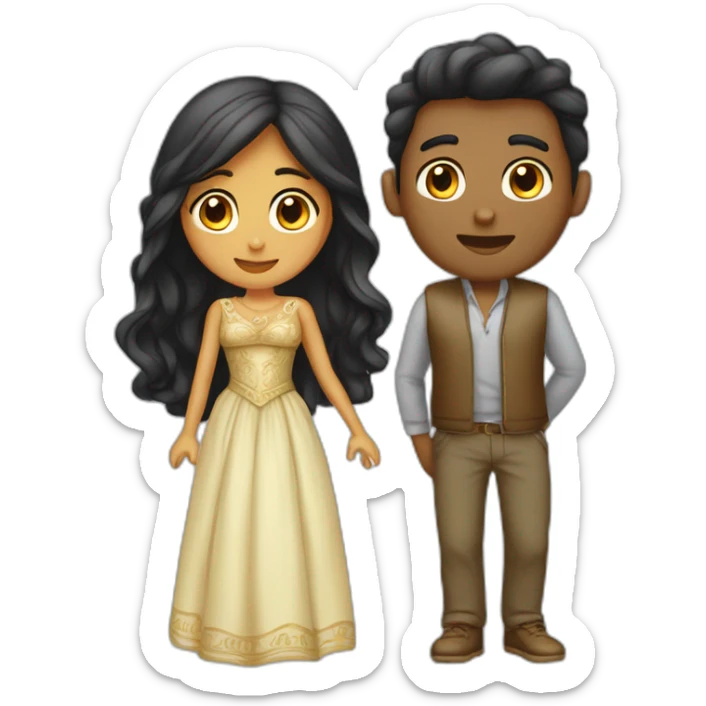 couple homme congolais femme algérienne  sticker