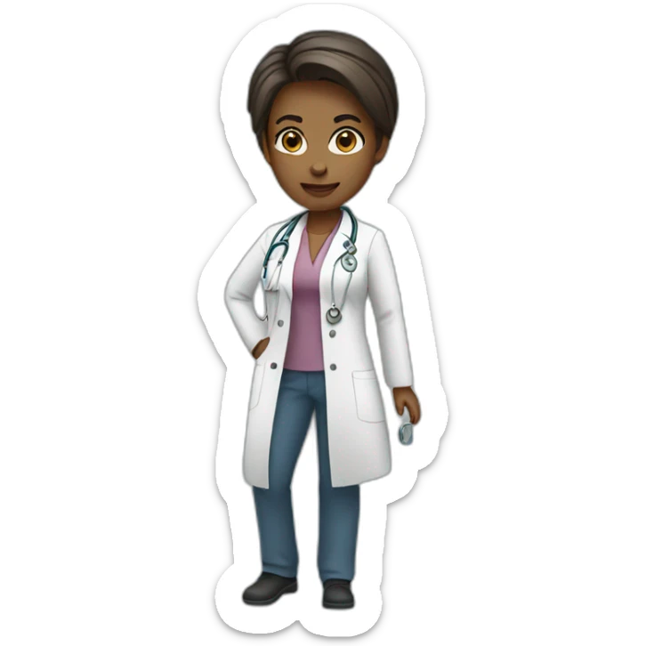 Female doctor full body sticker