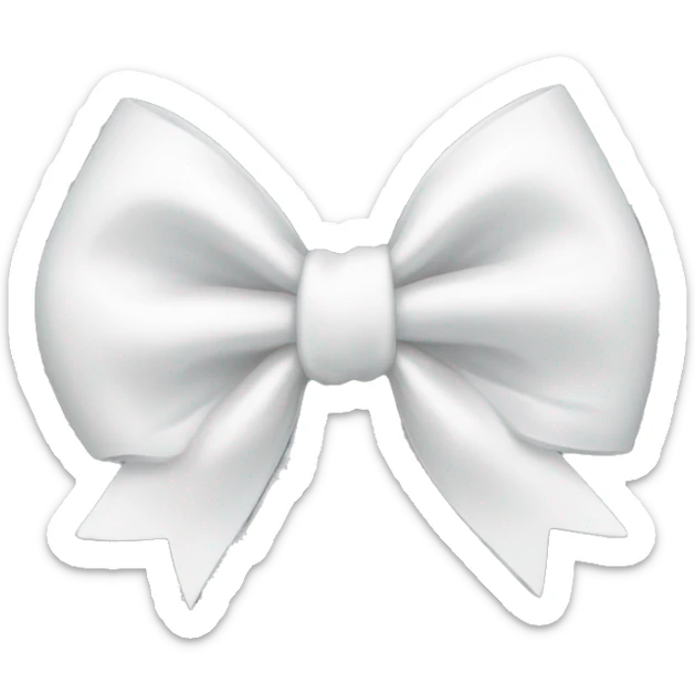 A white bow sticker