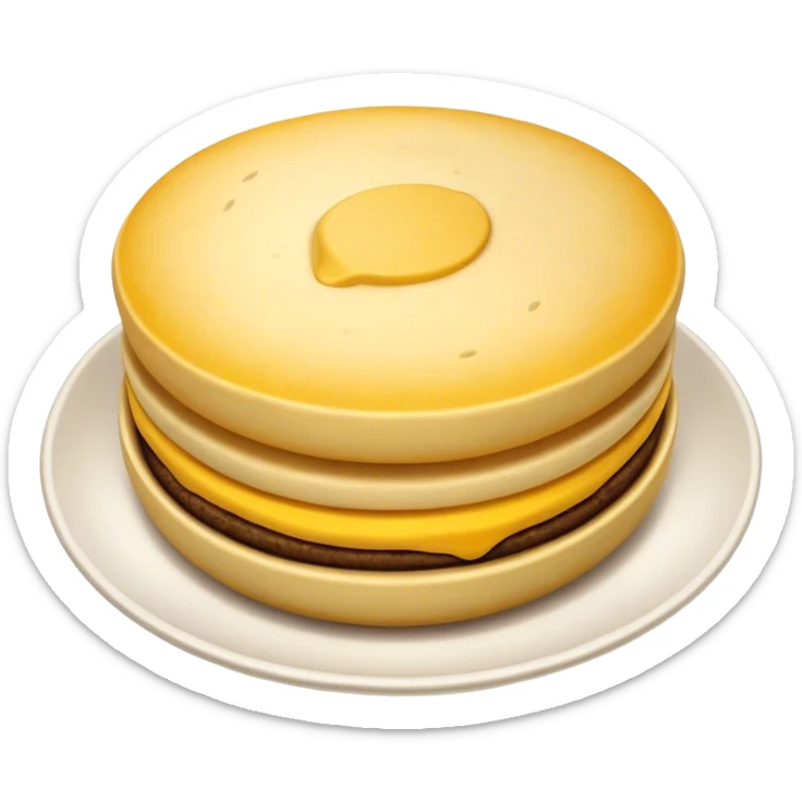 Colombian Arepa Cinematic Realistic Colombian Arepa Dish Emoji, depicted as a single, golden arepa with a crisp exterior and soft interior, rendered with lifelike textures and warm, inviting lighting. sticker