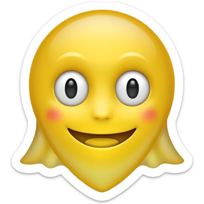 Emojis qui rigole fusionné avec l’emojis fantôme 👻 sticker