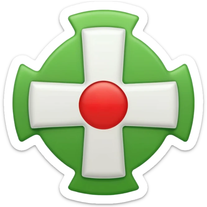 change the red cross emoji color from red to green color sticker