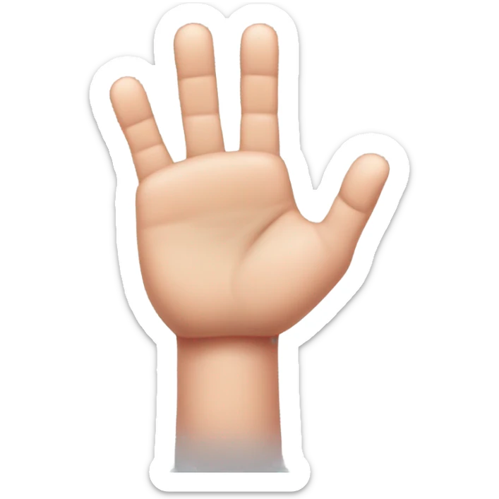 a hand that shows The sign of the horns(thumb, index and pinky fingers are straight)  sticker