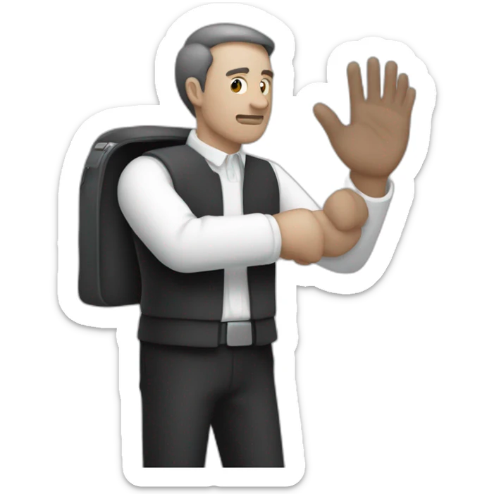 Un homme noir qui ce serre la main d'un homme blanc sticker