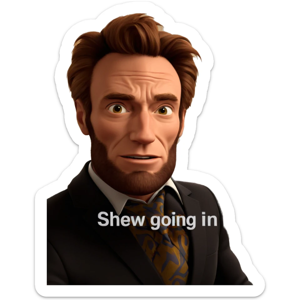 meme boy in necktie sticker