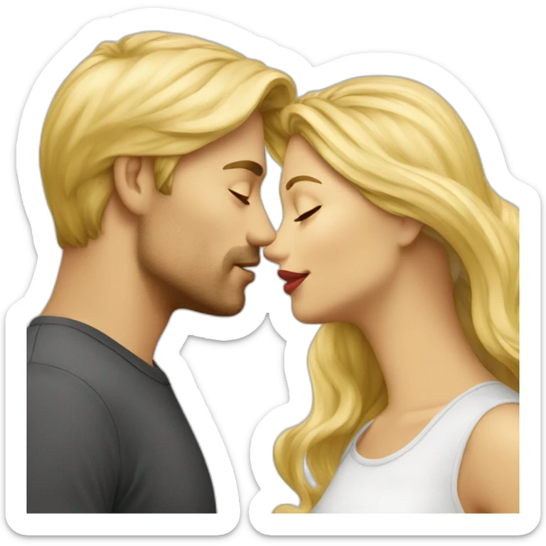 blond-hair-woman-and-blond-hair-man-kisses sticker