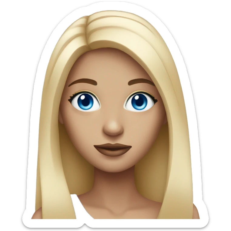 Model with blue eyes sticker