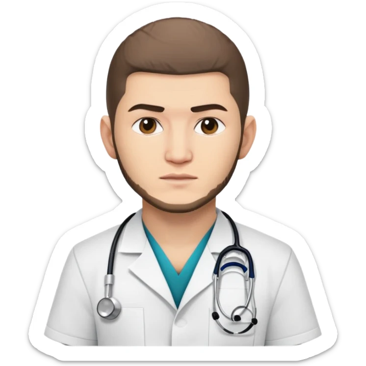 Khabib Nurmagomedov in a doctor's uniform. sticker