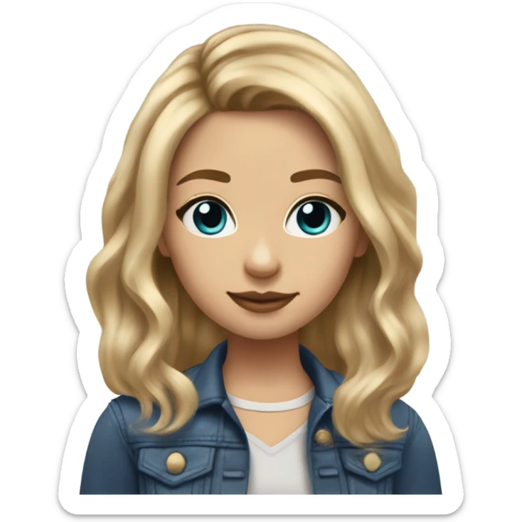 My friend Monica who is a girl , she has natural dirty blond hair with a blonde balayage type hair color, with piercing blue  eyes her hair is parted in the middle with color bone length hair ,  her root is a dirty blond level 7  sticker