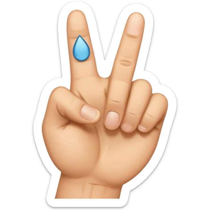 "A hand emoji gesture where the fist is closed, and the thumb is poking out between the index and middle fingers." 👊 sticker