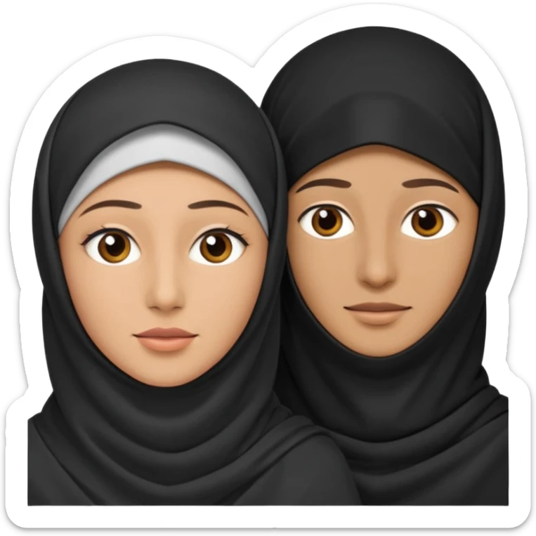 muslim couple, a man and a woman in niqab and the man? sticker