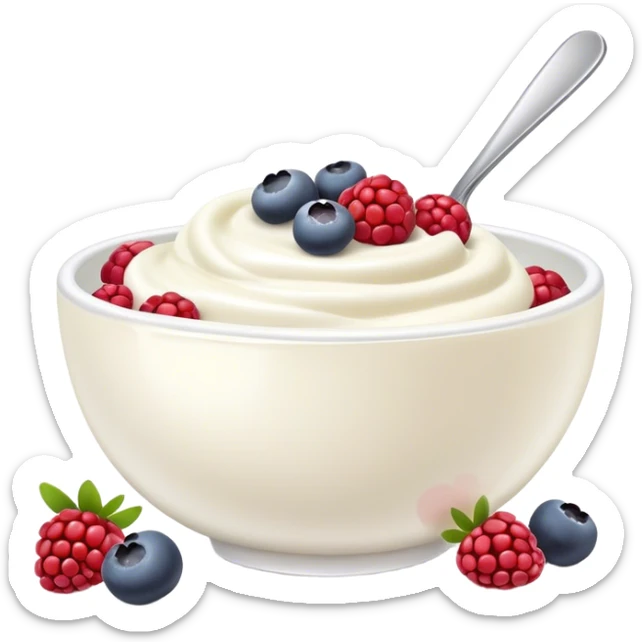 Yogurt bowl sticker