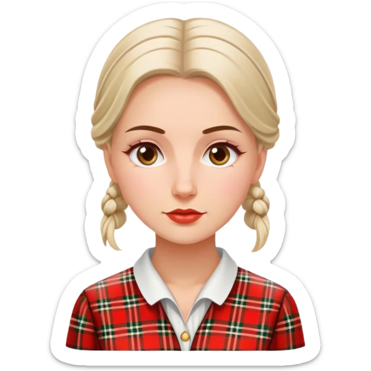 patriot polish european woman simple patriot politician modern poland traditional plaid sticker