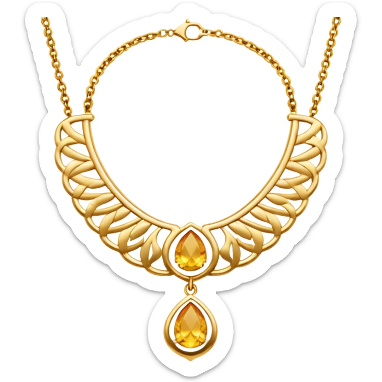 create a golden necklace emoji  the most attractive any one or all of them ill choose it should be fully golden sticker